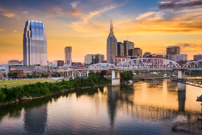 Vue sur le centre-ville de Nashville