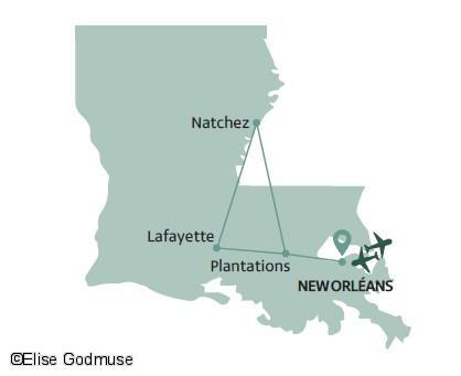 Circuit en voiture en Louisiane 