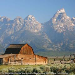 shutterstock_3903517 - The Mormon Barn and the Teton Mountain Range in Grand Teton National Park, Wyoming..jpg