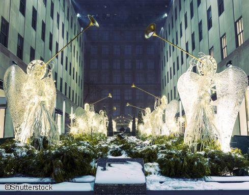 Illuminations de Noël à New York au Rockfeller Center Illuminations de Noël à New York au Rockfeller Center