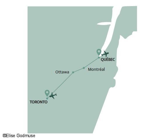 Circuit en train dans l'est canadien