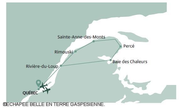Circuit en voiture Québec & Gaspésie au Canada 