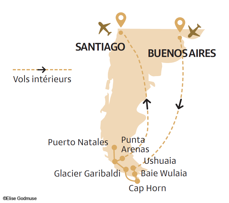 Croisière en Patagonie et séjour à Buenos Aires et Santiago