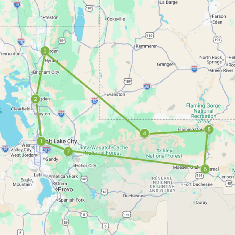 circuit en individuel en Utah