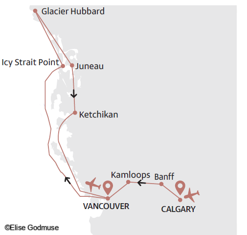Voyage au Canada avec le train Rocky Mountaineer et croisière en Alaska