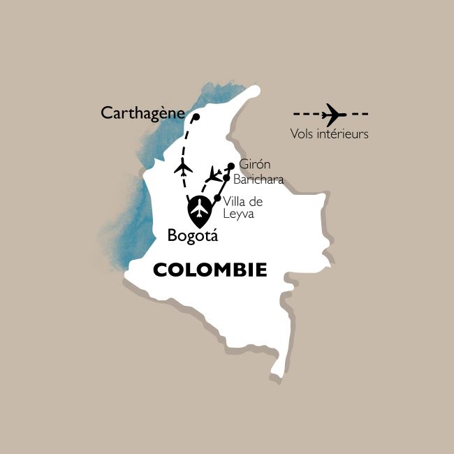 carte Carte Circuit Colombie : Découverte Colombienne - 20 personnes maximum