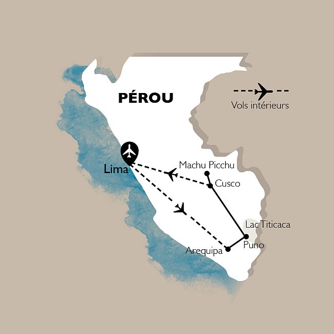 carte Carte Circuit Pérou, Sentiers Andins - 30 personnes maximum
