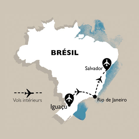 carte Carte Circuit Brésil: clin d'œil brésilien - 18 personnes maximum
