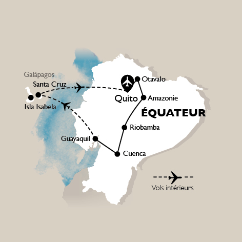 carte Carte Circuit Equateur: incontournable Equateur - 15 personnes maximum