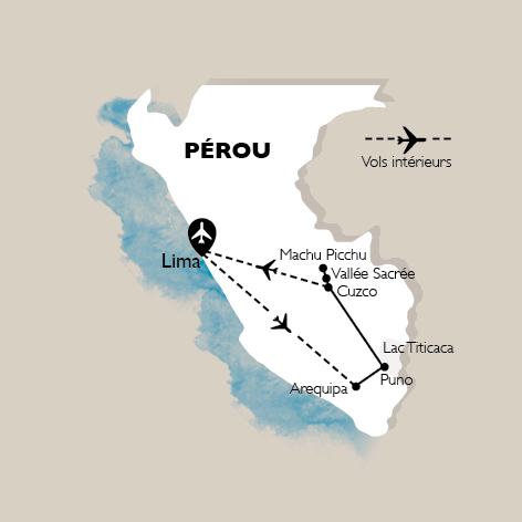 carte Carte Circuit Pérou, sentiers Andins + extension Amazonie - 2021 - 30 personnes maximum